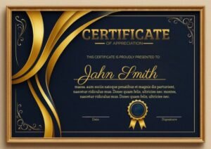 Certificate Of Appreciation A4 Template